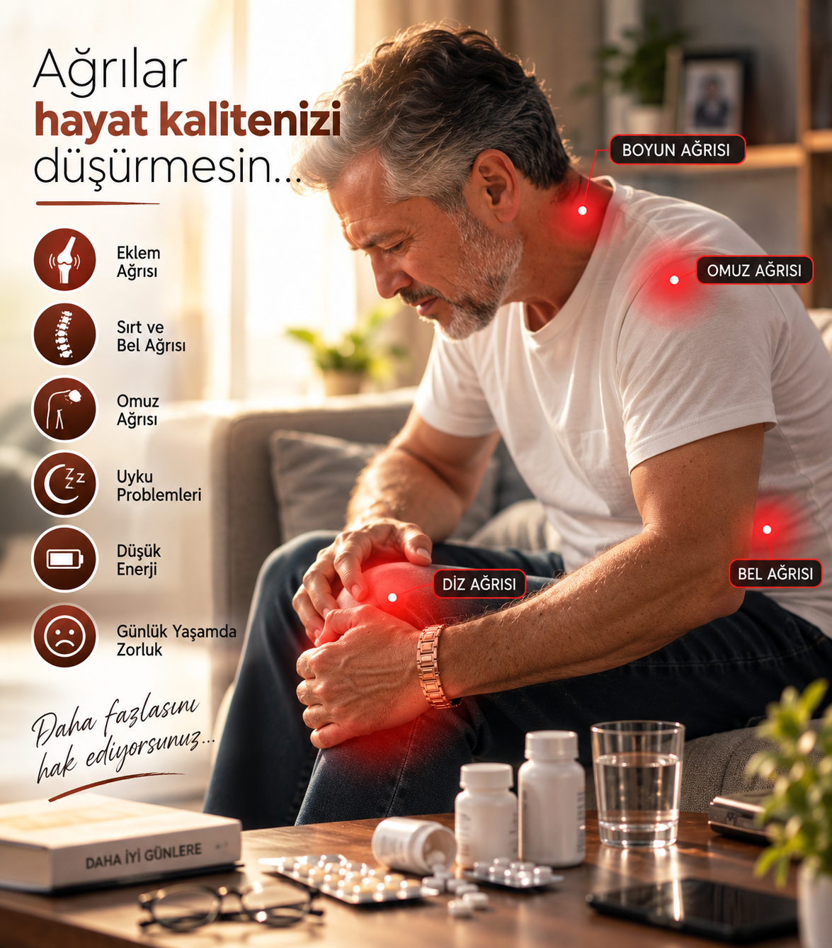 Erkek Bakır Manyetik Bilezik — Halka Başına 3 Mıknatıs
